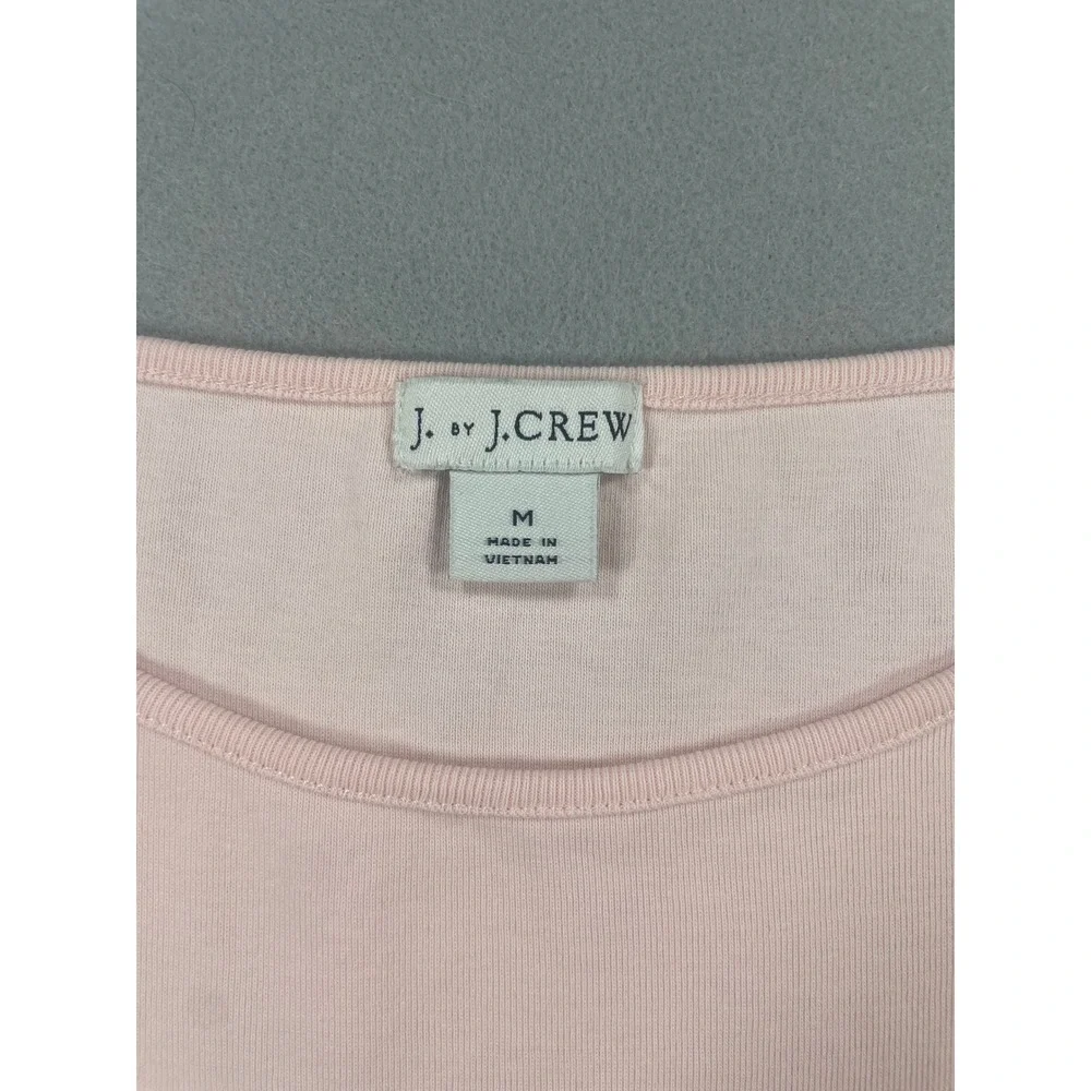 J. Crew Womens Tank Top Light Pink Cotton Scoop Neck Size M